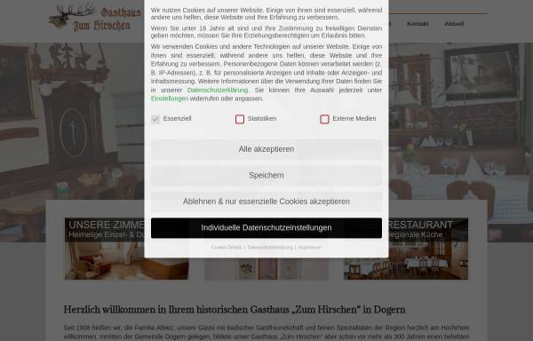 Vorschau von www.hirschen-dogern.de, Gasthaus zum Hirschen