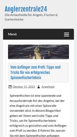 Vorschau der mobilen Webseite www.anglerzentrale24.de, Anglerzentrale Hajek