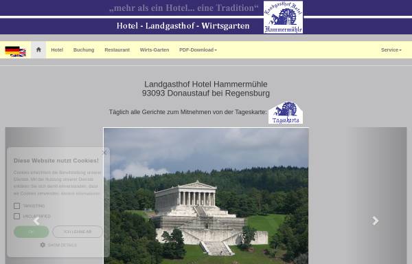 Vorschau von hammermuehle-donaustauf.de, Hotel Landgasthof Hammermühle