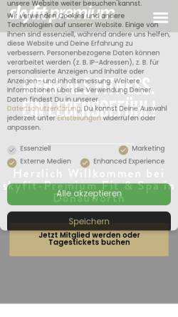 Vorschau der mobilen Webseite www.premium-fit-spa.de, Premium Fit und Spa Beatrix Kuntze