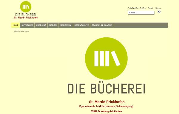 Vorschau von www.koeb-frickhofen.de, Katholische Öffentliche Bücherei Frickhofen