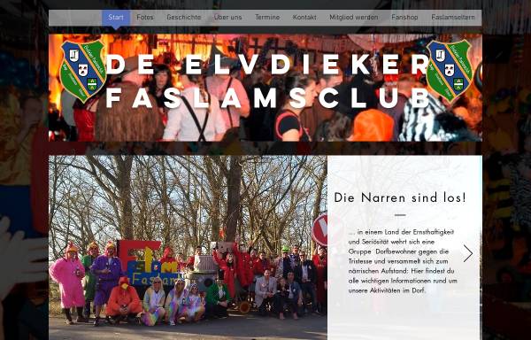 Vorschau von www.elvdieker-faslam.de, Elvdieker Faslamsclub