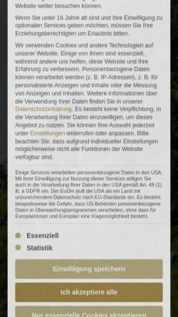 Vorschau der mobilen Webseite www.hotel-sonnora.de, Waldhotel Sonnora