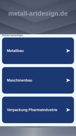 Vorschau der mobilen Webseite www.metall-artdesign.de, Metall Art Design Bernd Göbel