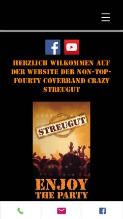 Vorschau der mobilen Webseite www.crazy-streugut.de, Streugut