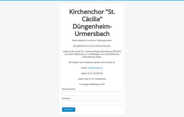 Vorschau von www.kirchenchor-duengenheim-urmersbach.de, Kirchenchor St.Cäcilia Düngenheim/Urmersbach