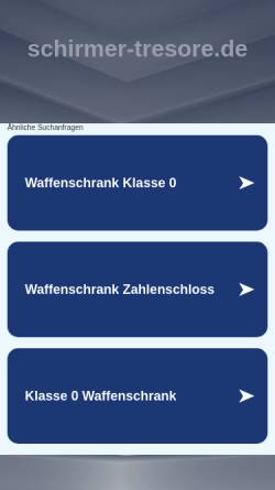 Vorschau der mobilen Webseite www.schirmer-tresore.de, Schirmer-Tresore