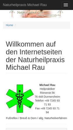 Vorschau der mobilen Webseite www.naturheilpraxis-rau.de, Naturheilpraxis Michael Rau