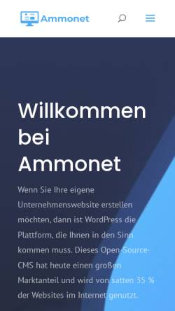 Vorschau der mobilen Webseite www.ammonet.ch, Ammonet Info Tech