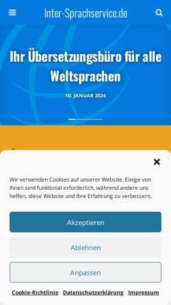 Vorschau der mobilen Webseite www.inter-sprachservice.de, Inter-Sprachservice GmbH
