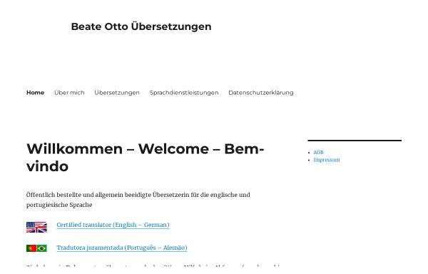 Vorschau von www.uebersetzungen-beate-otto.de, Übersetzungsbüro Beate Otto