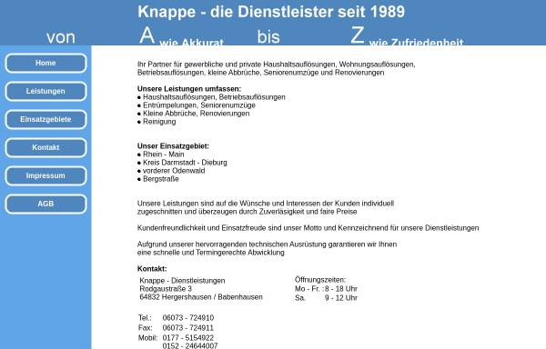 Vorschau von www.knappe-dienstleistungen.de, Knappe - Dienstleistungen