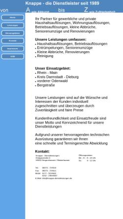 Vorschau der mobilen Webseite www.knappe-dienstleistungen.de, Knappe - Dienstleistungen