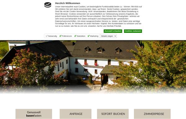 Vorschau von www.basenfastenkur.de, Gasthof Pension Riedelbauch