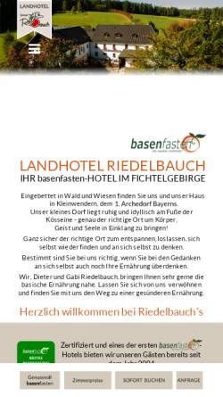 Vorschau der mobilen Webseite www.basenfastenkur.de, Gasthof Pension Riedelbauch