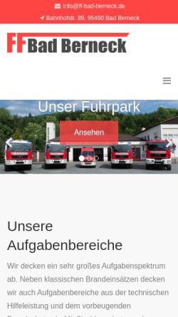 Vorschau der mobilen Webseite www.ff-bad-berneck.de, Feuerwehr Bad Berneck