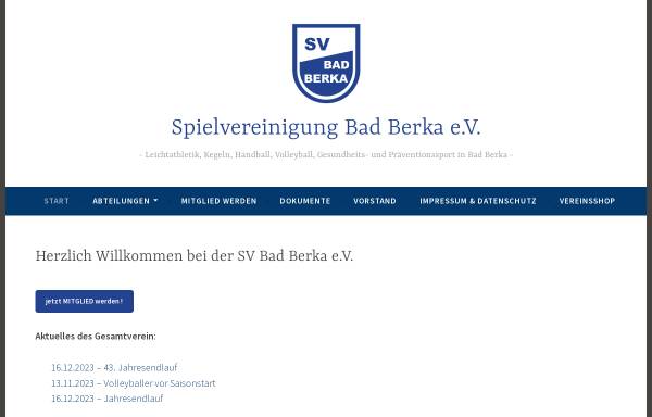 Vorschau von sv-badberka.de, SV Bad Berka e.V.