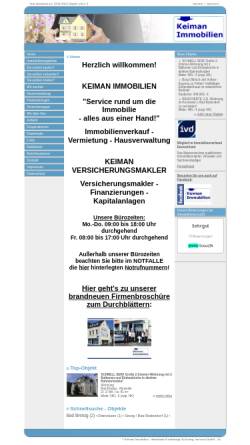 Vorschau der mobilen Webseite www.keiman.de, Keimann Immobilien