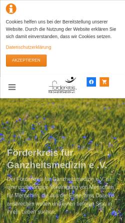 Vorschau der mobilen Webseite foerder-kreis.de, Förderkreis für Ganzheitsmedizin Bad Herrenalb e.V.