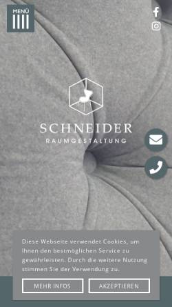 Vorschau der mobilen Webseite www.raumgestaltung-schneider.de, Raumgestaltung Schneider