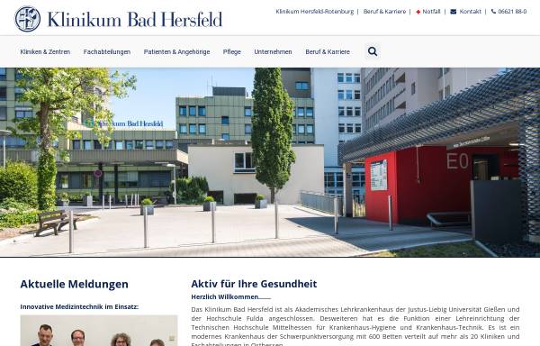 Vorschau von www.klinikum-bad-hersfeld.de, Klinikum Bad Hersfeld GmbH