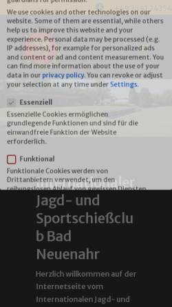 Vorschau der mobilen Webseite www.ijssc.de, Internationaler Jagd- und Sportschießclub Bad Neuenahr