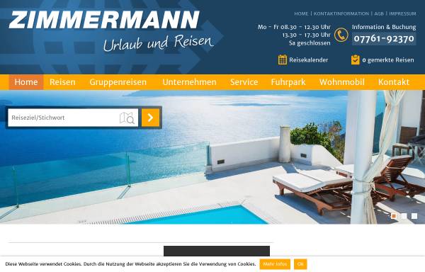 Vorschau von www.reisering.com, Zimmermann-Reisen