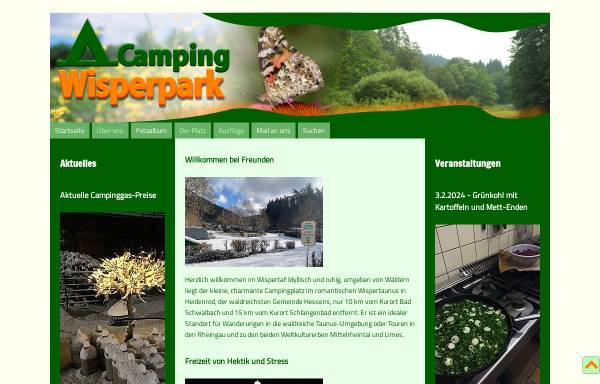Vorschau von www.wispertal.de, Gaststätte und Camping Wispertal