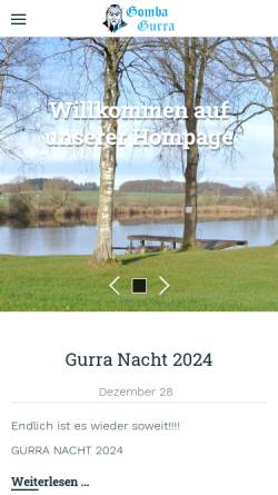 Vorschau der mobilen Webseite www.gombagurra.de, NV Gomba Gurra Olzreute