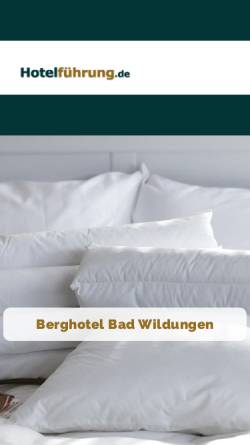 Vorschau der mobilen Webseite www.berghotel-bad-wildungen.de, Berghotel garni