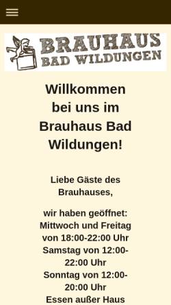 Vorschau der mobilen Webseite www.brauhaus-bad-wildungen.de, Brauhaus Bad Wildungen