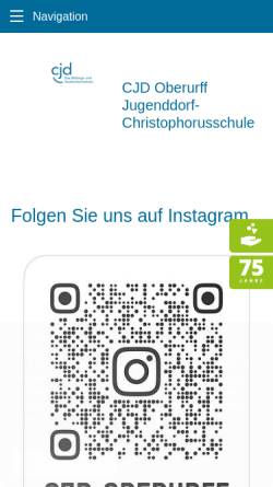 Vorschau der mobilen Webseite www.cjd-oberurff.de, Jugenddorf-Christophorusschule Oberurff
