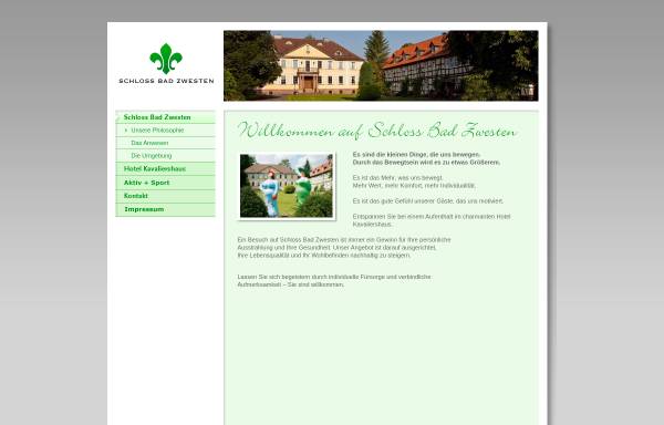 Vorschau von www.schloss-bad-zwesten.de, Schloss Bad Zwesten