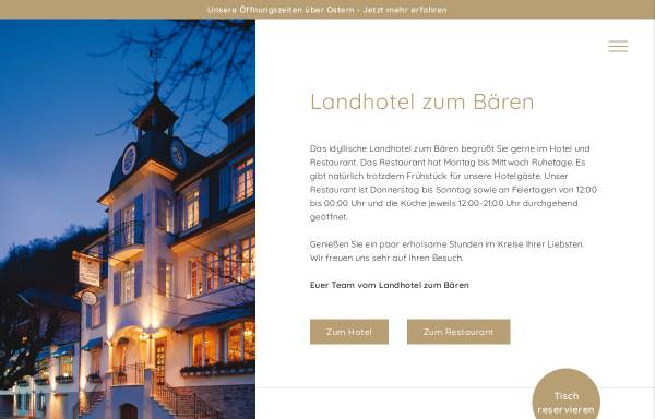 Vorschau von www.landhotel-zum-baeren.de, Landhotel zum Bären