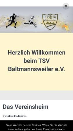 Vorschau der mobilen Webseite www.tsv-baltmannsweiler.de, TSV Baltmannsweiler 1908