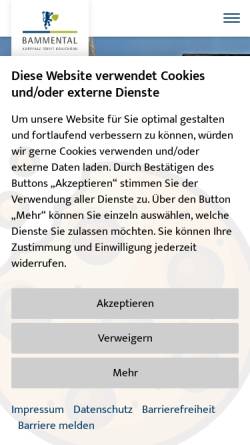 Vorschau der mobilen Webseite www.bammental.de, Bammental