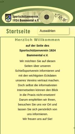 Vorschau der mobilen Webseite www.ssv-bammental.de, Sportschützenverein 1924 Bammental e.V.