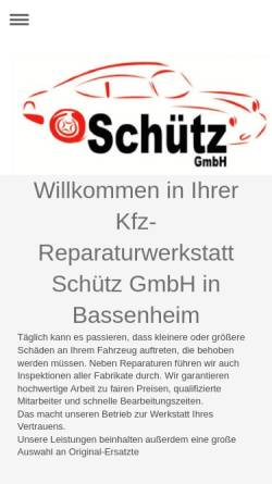 Vorschau der mobilen Webseite www.schuetz-bassenheim.de, Schütz GmbH