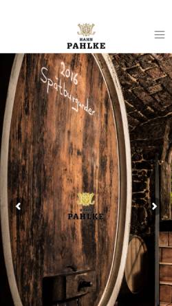 Vorschau der mobilen Webseite weingut-hahn-pahlke.de, Weingut Hahn-Pahlke