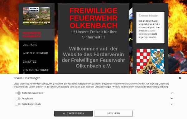 Vorschau von www.feuerwehrolkenbach.de, FFW Olkenbach