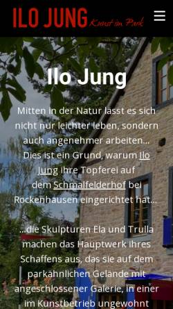 Vorschau der mobilen Webseite www.ilojung.de, Kunst im Park - Ilo Jung