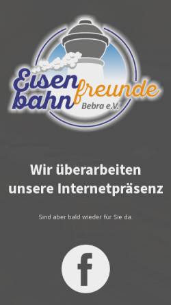 Vorschau der mobilen Webseite www.ef-bebra.de, Eisenbahnfreunde Bebra e.V.