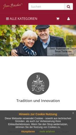 Vorschau der mobilen Webseite www.jeanbuscher.wine, Weingut Jean Buscher