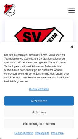 Vorschau der mobilen Webseite www.sv-bechtolsheim.de, SV Bechtolsheim