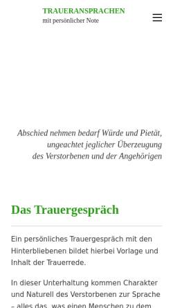 Vorschau der mobilen Webseite www.traueransprachen-saarland.de, Herrmann, Thomas Trauerredner Düppenweiler
