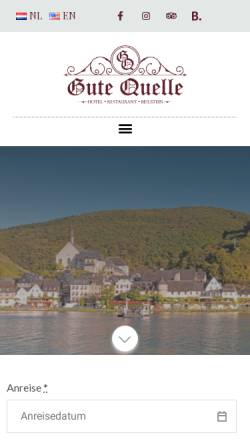 Vorschau der mobilen Webseite hotel-gute-quelle.de, Hotel Gute Quelle