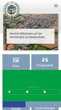 Vorschau der mobilen Webseite www.beindersheim.de, Beindersheim