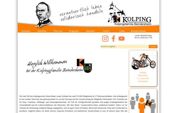 Vorschau von www.kolping-beindersheim.de, Kolpingsfamilie Beindersheim