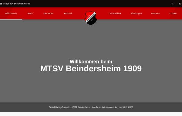 Vorschau von www.mtsv1909.de, Männer Turn - und Sport Verein Beindersheim 1909 e.V.
