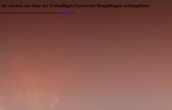 Vorschau von www.fw-bempflingen.de, Freiwillige Feuerwehr Bempflingen